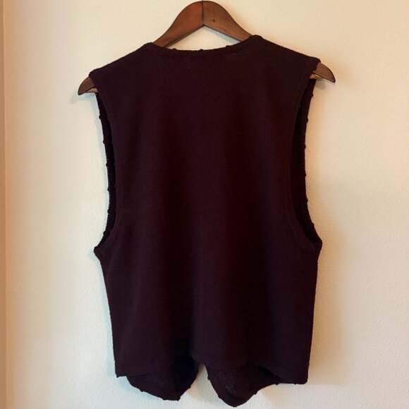 VTG Hand Embroidered Jantzen Floral Sweater Vest Cottagecore Grannycore M Fall - Picture 7 of 7